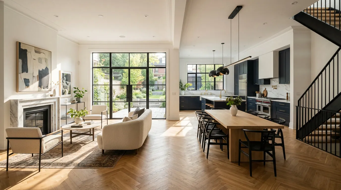 Open concept Victorian renovation